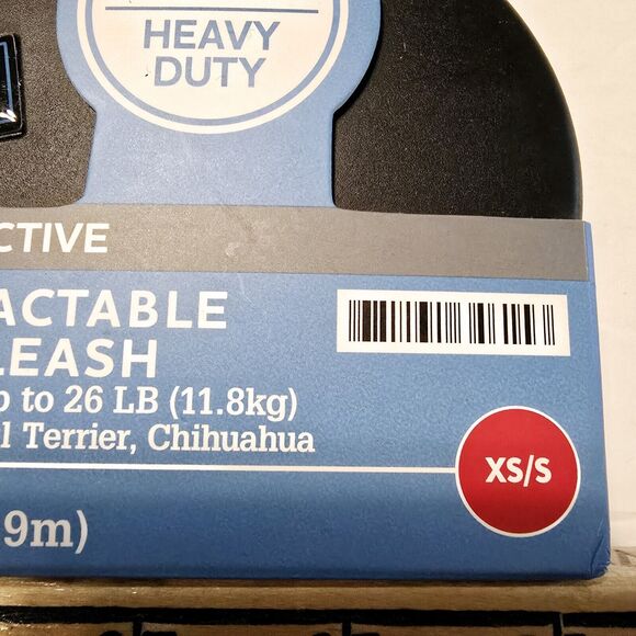 Vibrant Life Retractable Tape Dog Leash 13' Feet XS/S Black/Grey NEW in Package - Picture 2 of 5